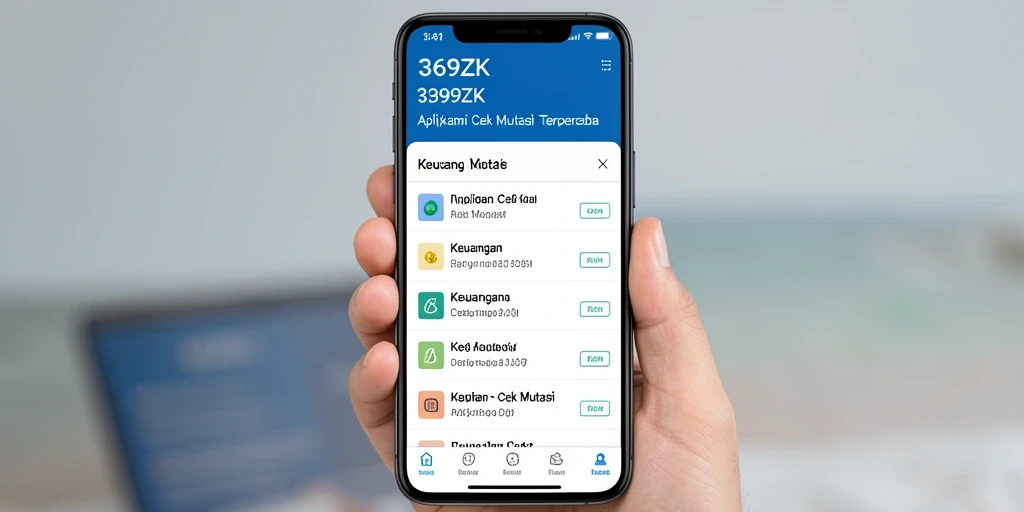 Tampilan antarmuka aplikasi Cek Mutasi 369ZK yang user-friendly.