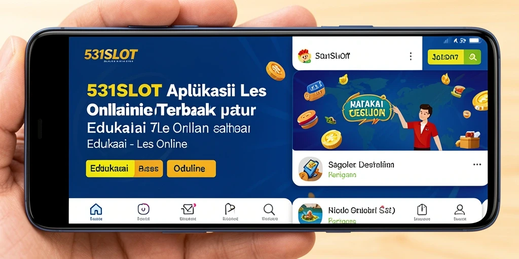 Antarmuka aplikasi Les Online 531SLOT yang modern dan interaktif.
