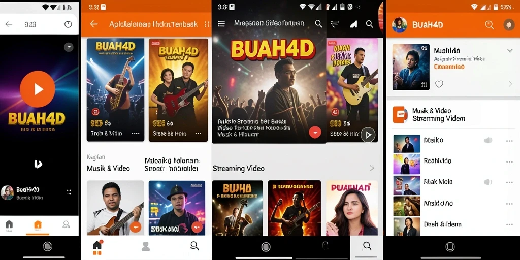 Tampilan antarmuka BUAH4D yang menarik dan intuitif untuk Streaming Video.
