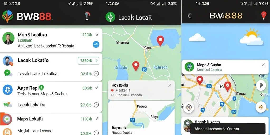 Tampilan antarmuka aplikasi BW888 yang user-friendly dan informatif.