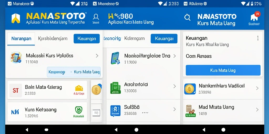 Tampilan antarmuka utama aplikasi NANASTOTO yang informatif.