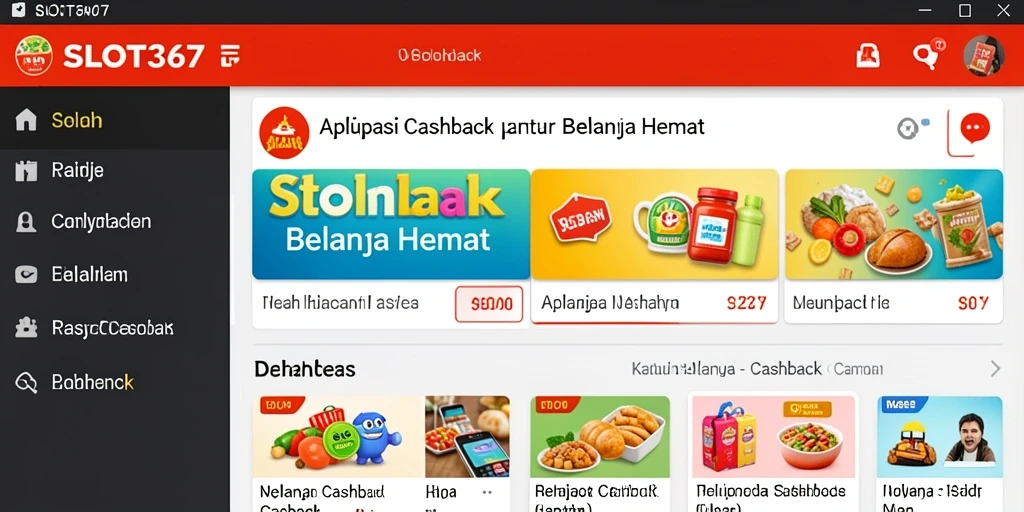 Tampilan antarmuka SLOT367 dengan berbagai opsi cashback.