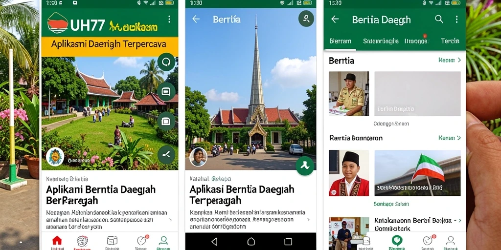 Tampilan antarmuka UH77 yang modern dan informatif.