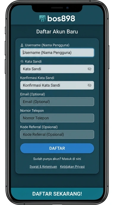 Cara Mudah Daftar Akun bos898 untuk Pengguna Android